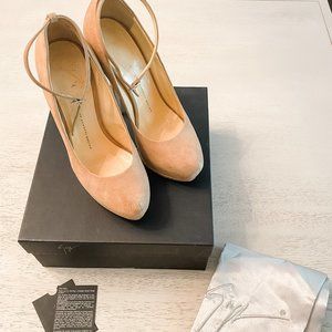 Giuseppe Zanotti Suede Heels with Ankle Strap